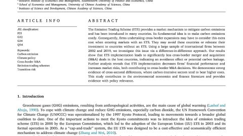 Emission trading schemes and cross-bordermergers and acquisitions_页面_01