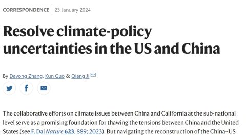 Resolve climate-policy uncertainties in the US and China